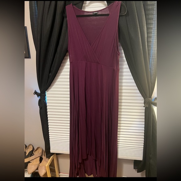 💜 Torrid Purple Maxi Jersey Hi-Lo Dress Size 1 💜 - Picture 2 of 4